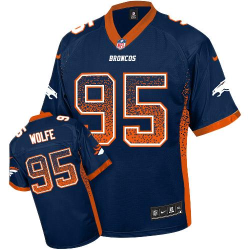Nike Broncos #95 Derek Wolfe Blue Alternate Youth Stitched NFL Elite Drift Fashion Jersey - Click Image to Close
